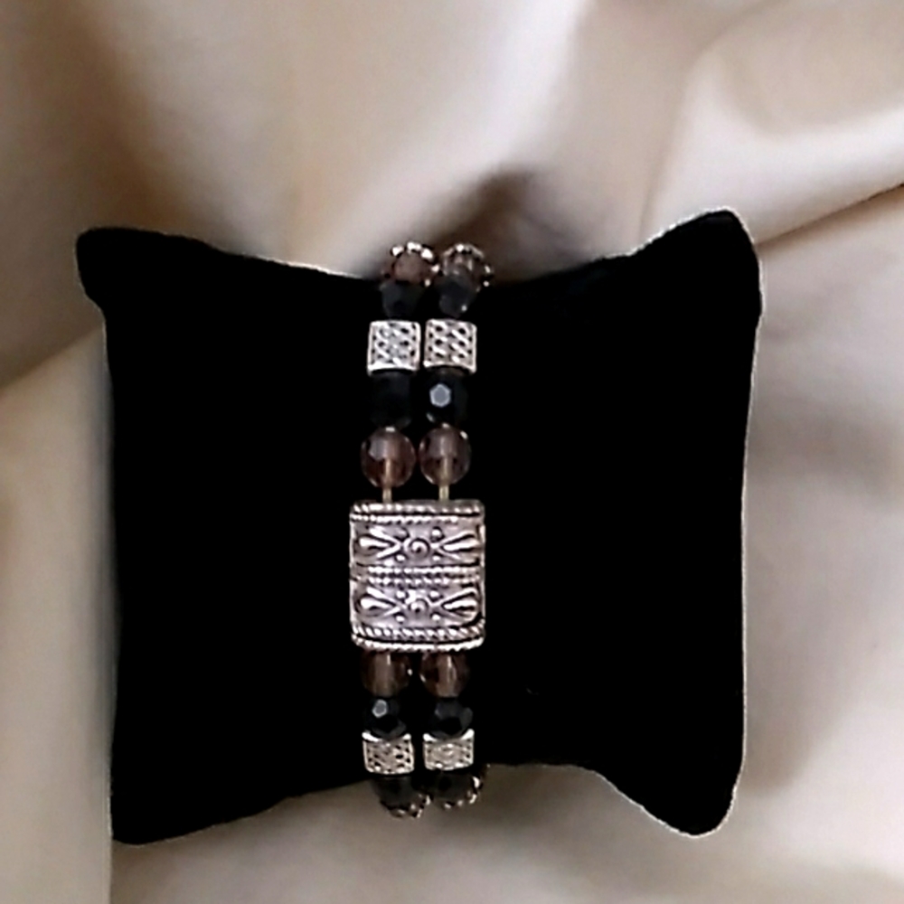 Silver & Beaded Bracelet